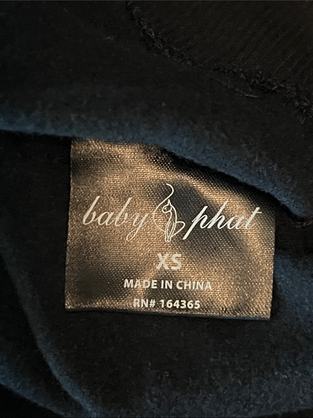 Baby Phat Black Hoodie with Gold Logo Tag - Picture 9 of 10